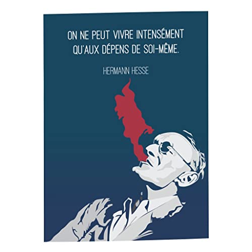 Poster Hermann Hesse affiche citation écrivain pour intérieur inspirant