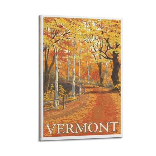 Poster Vermont Autumn Forest ZOGJIN pour créer un salon chaleureux style cadre
