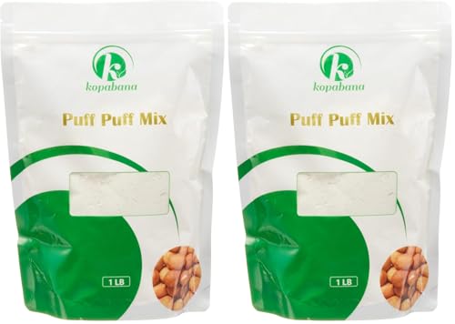 Kopabana African beignet Puff Puff | Drop donuts| Mandazi | Bofrot | Just add water 1.1Lb (Puff Puff mix with white Fryer)