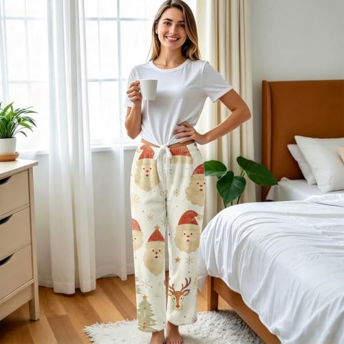Christmas Pajama Pants Women Flannel Plaid Graphic Trendy Wide Leg Pants - image 5