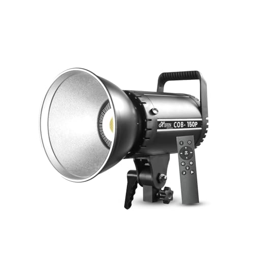Image of HIFFIN (COB-150P) 150W Bi Color Continuous LED Light with 18CM Reflector & Infrared Remote, AC Power, 3200K-5600K Color Temperature Control, 13800lx @1m, Ideal for Photography and Videography