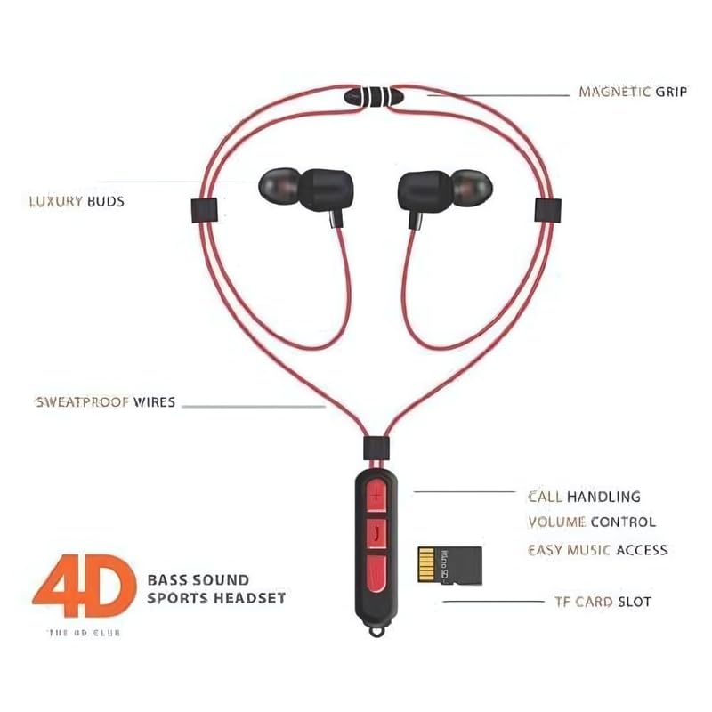 Image of Elevea 𝟏𝟓 𝐘𝐞𝐚𝐫𝐬 𝐆𝐮𝐚𝐫𝐚𝐧𝐭𝐞𝐞 Bluetooth Neckband with Strong Magnet, Deep Bass Sound, Crystal Clear Music and Calls, Flexible Neck Design, Fast Pairing for Gym, Work, Travel and Daily Use