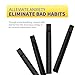 Natural Herbal Air Stick, Replace Bad Habit Air Device with 3 Flavors Cores, Air Diffuser Smokeless Inhaler with Mint, Blueberry & Grapefruit Flavor Packs