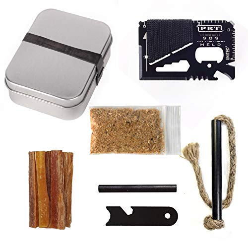 Kaeser Wilderness Supply Firestarting Survival Kit Tinder Torch Fatwood Sticks Ferrocerium Ferro Rod Striker