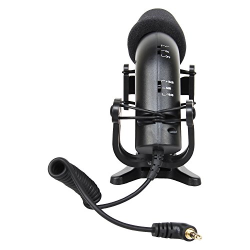 Image of Hako 192-P Shotgun Condenser Microphone Super Cardioid Integrated Shock Mount 3.5mm Plug for DSLR Cameras Camcorders Audio Recorders