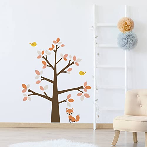 Vinilos decorativos animales bosque fox boho para pared miniatura 2
