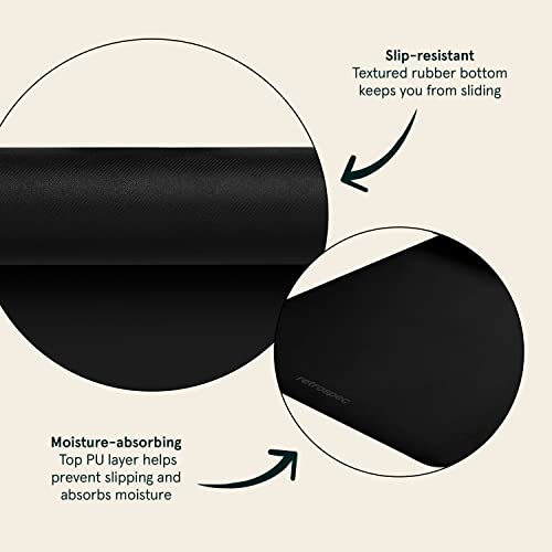 Image of Retrospec Laguna 5mm Yoga Mat - Fitness Mat for Women, Men & Children, Slip-Resistant and Moisture Absorbing Exercise Mat for Home, Pilates, Yoga and Floor Workouts