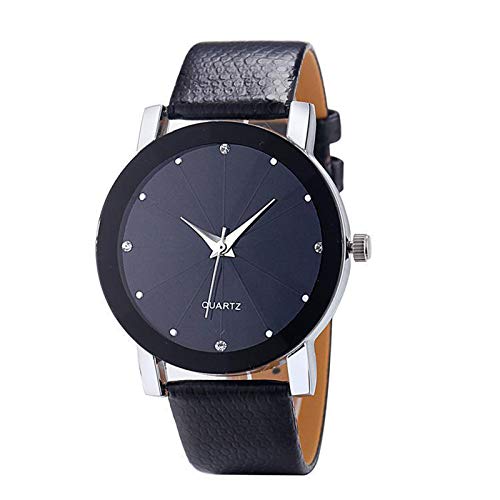 Hunputa Luxury Quartz Sport Military Stainless Steel Dial Leather Band Wrist Watch