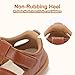 STQ Toddler Girl Sandals Closed Toe Mary Jane Barefoot Dress Shoes for School Uniform Wide Toe Box Vegan Leather Little Girls Flats Non-Slip Brown Toddler Size 6