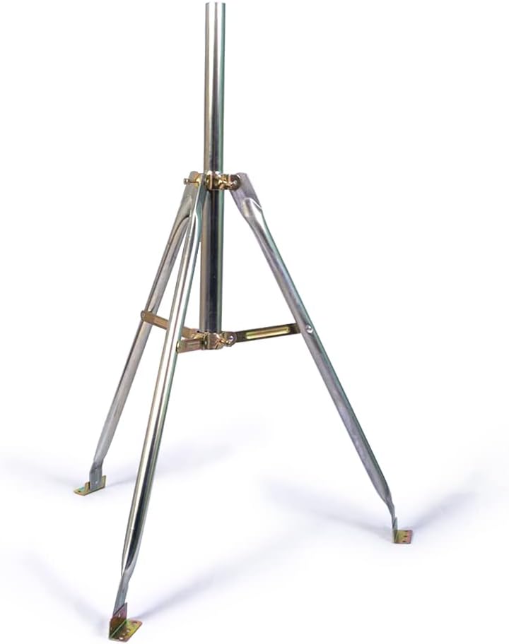 3ft Heavy Duty Tripod Mount for Starlink, Antenna, DIRECTV, Ubiquiti (Includes 1.66" by 2" Diameter Mast) (1 Unit)