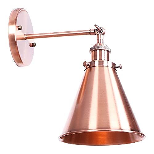 Aplique de Pared Europeo Aplique de Pared -intage Aplique de Pared con Brazo oscilante lámpara de Pared Industrial -intage Ajustable Accesorios con Base de Metal lámpara montada en la Pared con