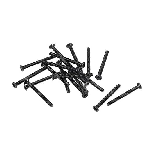 sourcing map M2 X 20mm Phillips Tornillo Sujetador Negro para Portátil PC TV Ventilador Audio Interruptor 150 Piezas