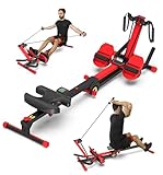 HSP vogatore [2 in 1 vogatore & addominale] pieghevole – attrezzo per allenamento – Rowing Machine – vogatore per la casa – allenamento di resistenza