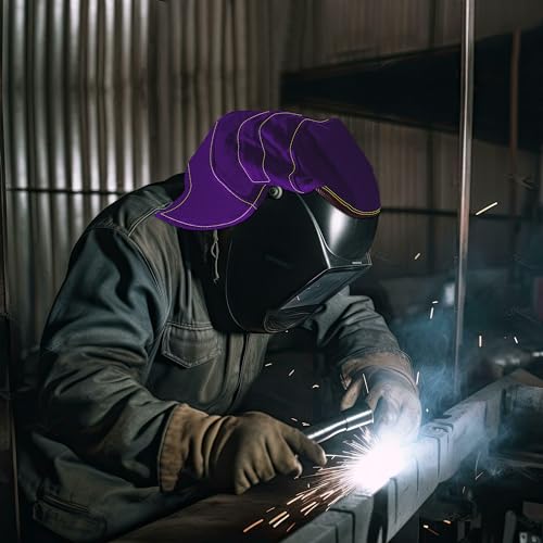 Image of Welding Helmet Cover, Flame Retardant Neck Shield with Press Fit Seal, Anti-Glare Heat Resistant Protective Sleeve Compatible with Most Standard Welding Helmets