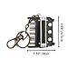 Dselvgvu Miniature Musical Instrument Keychain with Case Mini Collectible Figurines Replica Key Ring Christmas Birthday Gifts (1.69