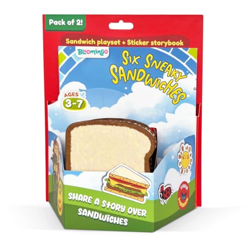 Bloomingo Pretend Play KitSix Sneaky Sandwiches: Fun Sandwich Making Set for Kids; Make Your Own Sandwiches & Complete The Story with 100+ Fun Stickers ; Birthday Gift for Boys & Girls Ages 3,4,5,6,7 (B0CZ32LV5V) Amazon Price History, Amazon Price Tracker