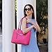 Montana West tote bag for women dragonfruit medium crossbody purse set 2pcs cute trendy woman handbag and purse hot pink ladies designer handbag with guitar strap MWC2-330HPK
