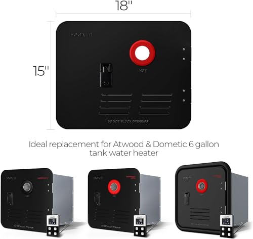 Image of FOGATTI 15 x 18 Inches RV Water Heater Black Door. ONLY Door kit for FOGATTI RV Tankless Water Heaters, Water Heater not Included | ONLY Door kit for FOGATTI RV Tankless Water Heaters, Water Heater not Included