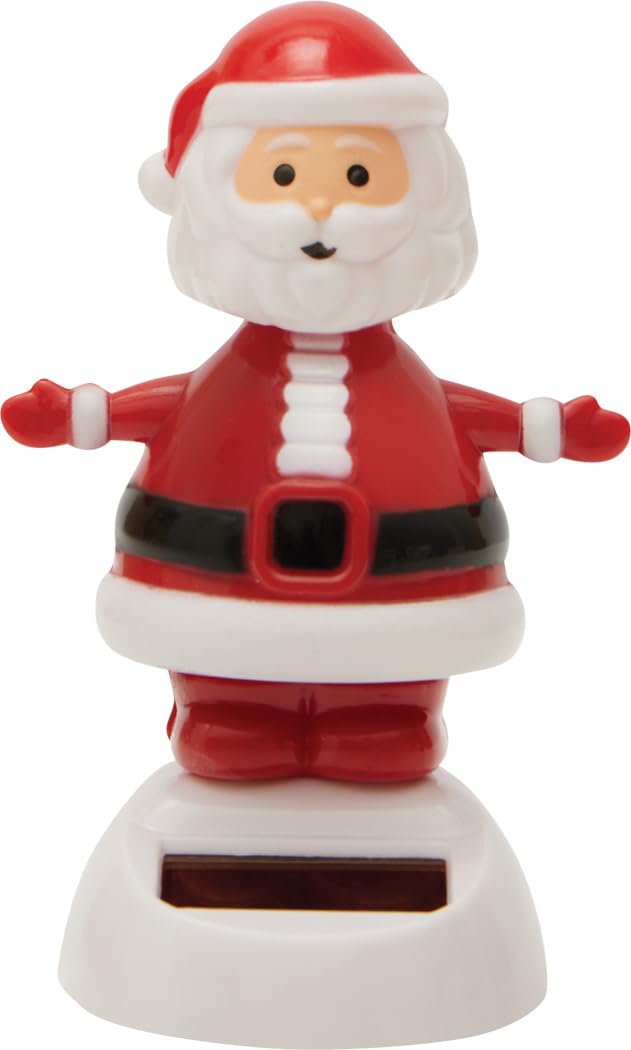 3ER SET WEIHNACHTLICHE SOLAR-WACKELFIGUREN – Weihnachtsmann, Christkind & Schneemann | Dekorative Figuren mit Solar-Wackelmechanik | Weihnachtsdeko für Auto, Büro & Zuhause | ca. 6 × 6,8 × 10,2 cm
