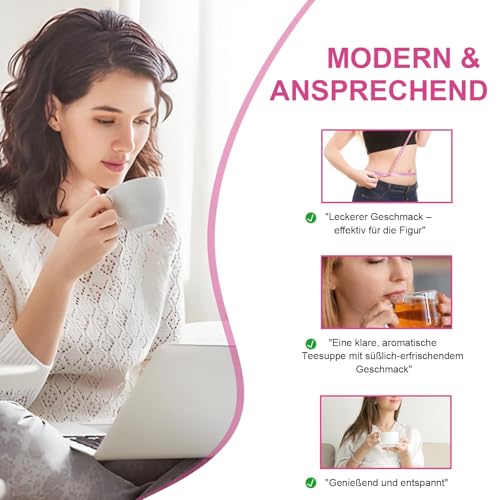 Detox Tee zum Abnehmen – 56 Tage Detox Tea for Weight Loss, Natürliche Kräutermischung für sanfte Entgiftung & Gewichtsreduktion – Unterstützt Verdauung & Stoffwechsel, Vegan & ohne Zusatzstoffe