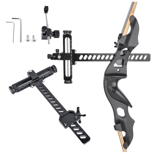 FQH 9-Inch 1 Pin Recurve Bow Sight - Adjustable High Precision Archery Accessory for Hunting and Target Practice