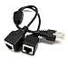 Network RJ45 Splitter Adapter, 1 to 2 Port Ethernet Socket Connector,RJ45 Male to 2 x Female LAN Ethernet Splitter Adapter Cable Compatible with Cat5, Cat5e, Cat6, Cat7(Black-1 to 2)