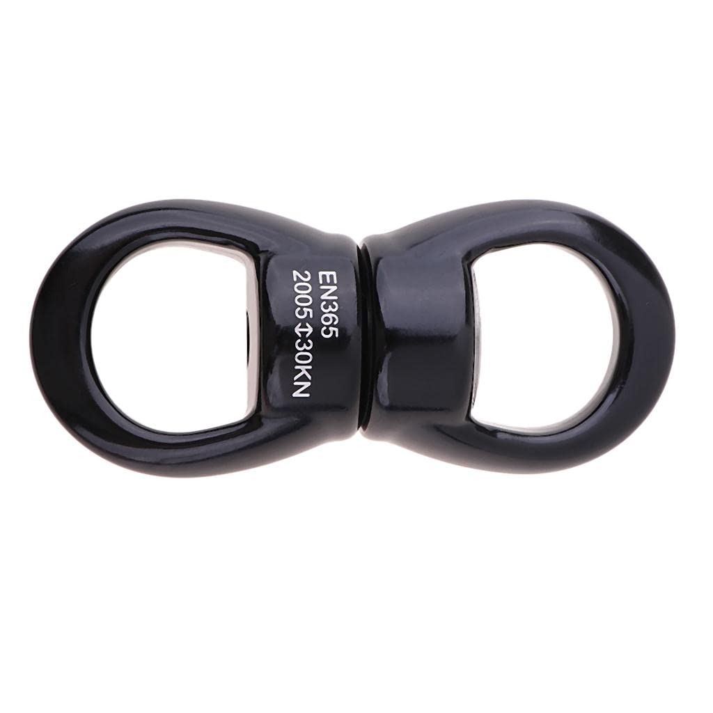Conector Giratorio de Escalada Rock Climbing Rotary Connector Swivel Rotor Anillo Giratorio Giratorio para Anclaje Seguro Aleación de Aluminio 30 Kn