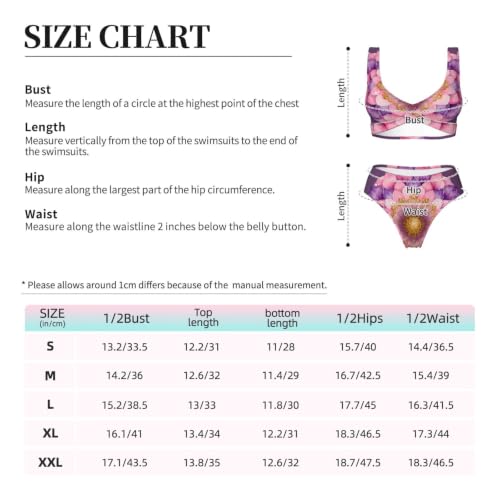 Bikini croisé push-up rose imprimé mandala avec triangle réglable