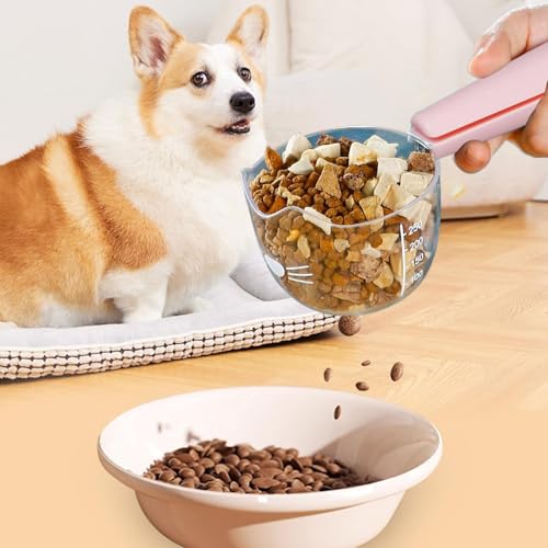 Hundefutter -Schaufel - 1 Tasse Palette, 2x Messbecher Mit Hundeskala | Snack -Versiegelungsklammern, Multifunktionale Küchengeräte, Lieferungen Für Die Für Domestische Tiere