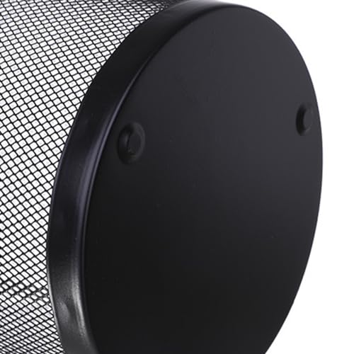 Image of Haofy Metal Mesh Trash Can, Sturdy Iron Trash Bin, Circular Shape, Convenient, Lightweight, Compact, High Strength, Mesh Trash Can for Kitchen Bathroom Office Room (Black), Haofyhx1ds97tg2-11