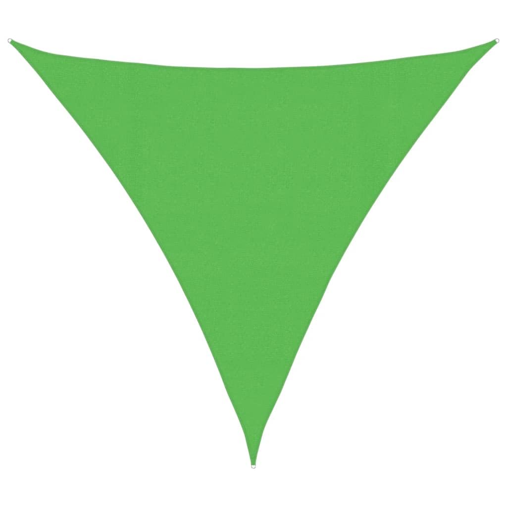 vidaXL Sunshade Sail Light Green, HDPE, 4.5x4.5x4.5m Triangular, Approximately 90% UV Protection, Wind & Water Permeable, Mould & UV Resistant, Easy Installation — image 1