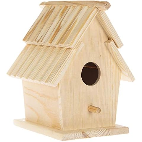 Hobby Lobby Woodpile Fun! DIY Paintable Customizable Slat Roof Unfinished Wood Birdhouse for Kids and Adults Cover