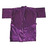 Fun Express PURPLE SILK ROBE - Apparel Accessories - 1 Piece