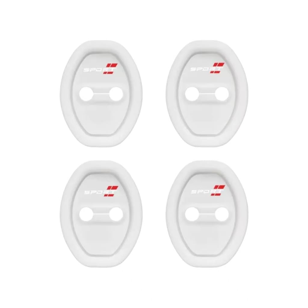 Woniyal 4 Pcs Car Door Lock Cover for Opel Grandland XGrandland A18 I 2017-2024 9.4 * 7cm, Doors Latch Guard Protection Shock Absorption Stickers Protective Pad Accessories,White