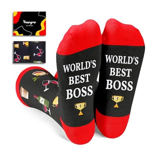 HAPPYPOP Boss Gifts for Men Boss Gifts Male, Best Boss Gifts Women, Boss Birthday Gifts, Worlds Best Boss Socks