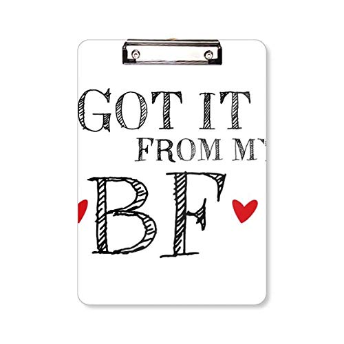 Porte-bloc avec plaque arrière A4 idée cadeau Saint-Valentin original