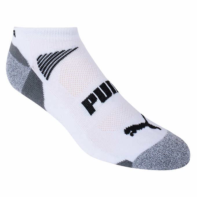 PUMA Mens No Show Socks, White 10 Pair, 13-15, (PUMA-12345-WHT-13-15)4