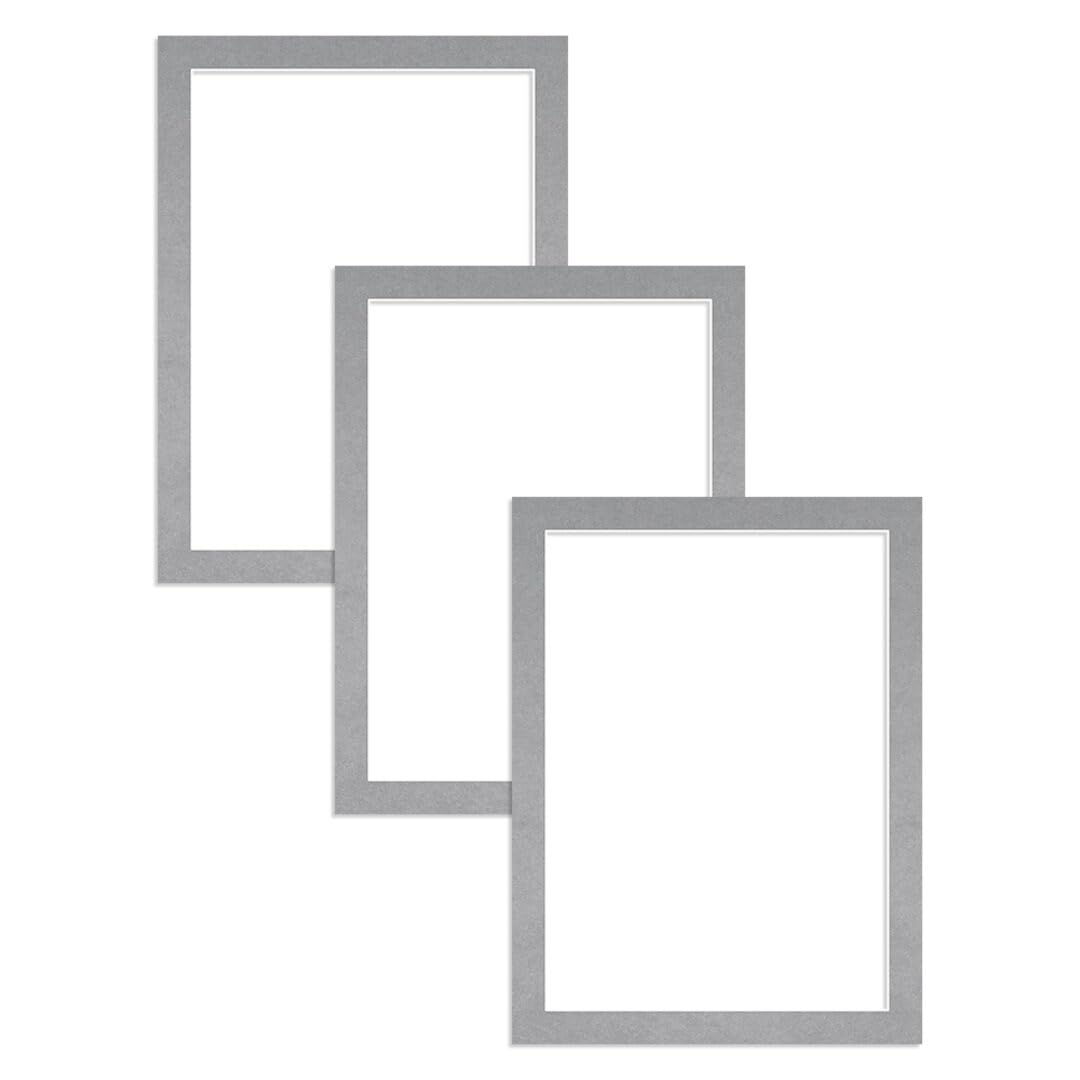 Alison Kingsgate 80X60CM Silver Picture Mount - 70X50CM Aperture - Pack 3