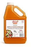 Apple Cider Vinegar 1L - Allergen-Free & Gluten-Free – Packed in Canada by Local Canadian Business – Kosher Certified – All-Natural And Pure Vinegar for Cooking, No Additives, Pickling, and Wellness Uses