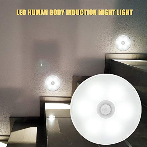 Faxiang Led Human Body Induction Night Light Intelligent Light Control Desk Lamp Usb Charging Bedside Lamp Energy Saving 0.6W, Paste Night Light, Suitable For Bedroom Cabinet Wardrobe Stairwell #TOP5