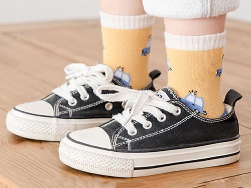 kiobrvhe Kids Cotton Animal Socks 10-Pairs Pack Cute Comfortable Cartoon Crew Socks Soft Breathable Toddler Sock (Style E,9-12T,US,Age,9 Years,12 Years)4