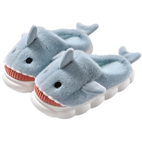 Factory Direct Sales,Super Cost-Effective, Shark Stuffed Animal Plush Slippers, Cute Memory Foam Slippers for Women, Cotton Slippers Men, Bringing Comfort and Fun to Your Feet!