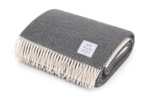 Merino Wool: 100% Merino Schurwolldecke 160x200 cm