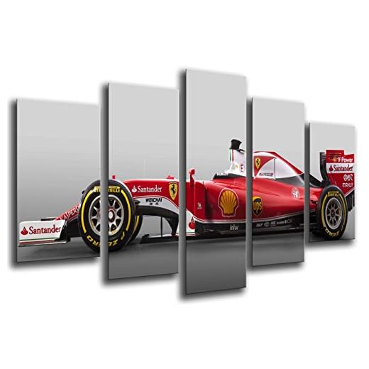 Poster Fotográfico Coche Formula 1, Ferrari F1, Sebastian Vettel Tamaño total: 165 x 62 cm XXL
