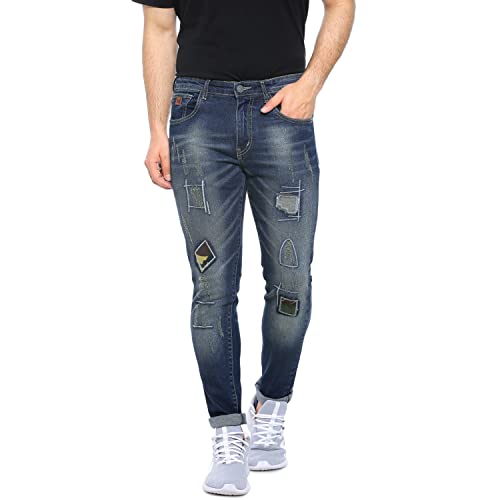 Image of CAHOOT Men's Denim Jeans for Regular Wear | Denim Fabric | Slim Fit | Jeans Crafted with Comfort Fit and High-Performance for Everyday Casual Wear
