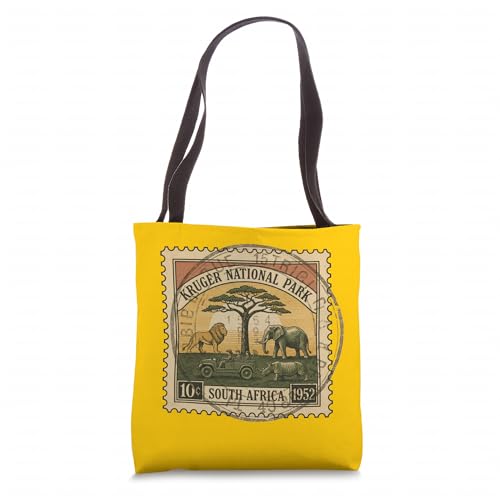 African Safari Stamp Kruger National Park Postage Vintage Tote Bag