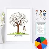  Didart Handmade Cuadro de árbol de huellas con niño de comunión. Varios tamaños y colores de marco.Tintas e instrucciones incluidas. INVITACIONES A JUEGO SI LO DESEAS