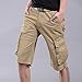 Maiyifu-GJ Men's Relaxed Fit Cargo Shorts Multi Pockets Tactical Outdoor Short Pants Casual Lightweight Twill Army Shorts (Khaki,31)