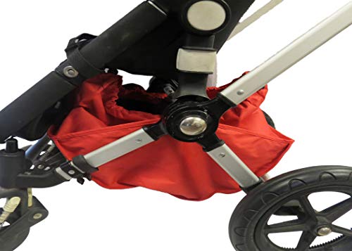 Large Under Seat Storage Basket Bag for Toys, Bottles, Diaper Bag, Compatible with Bugaboo Cameleon 1,2,3 and Frog Baby Child Strollers Prams Pushchairs (Red, No Insert) image 5