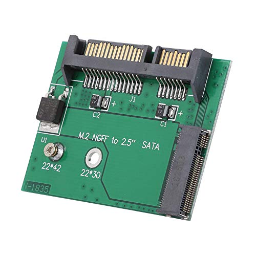Keenso Riser Card 2.5inch NGFF to 2.5inch Adapter for M. NGFF SSD Plug and Play Support 2242 SSD Material: ABS